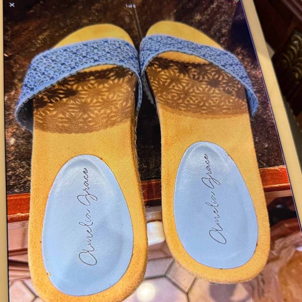 Amelia Grace Blue Women's Sandals